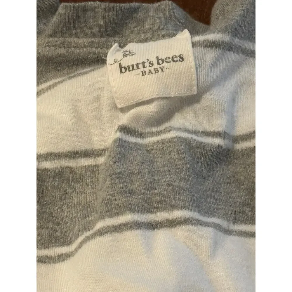 Adorable Burt's Bees Organic Cotton Baby Sleeper - 0-3 Months